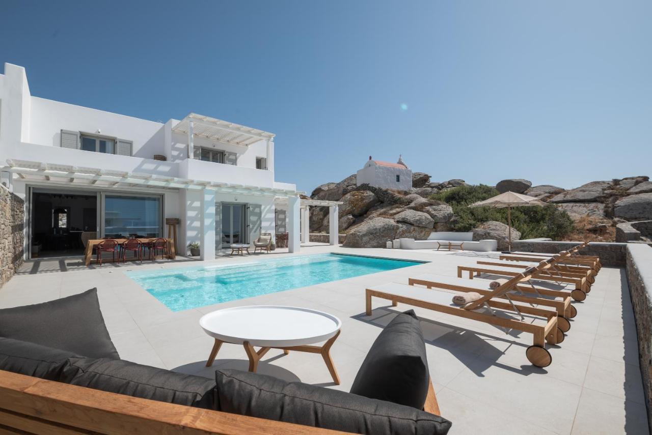 Villa Petra Mare Above Mykonos Town Private Pool Exterior foto